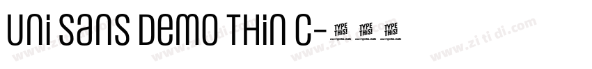 uni sans demo thin c字体转换